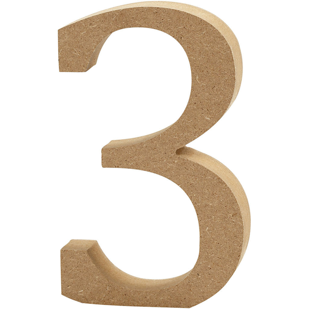 3d mdf Wooden Letters, Numbers & Symbols - 8cm