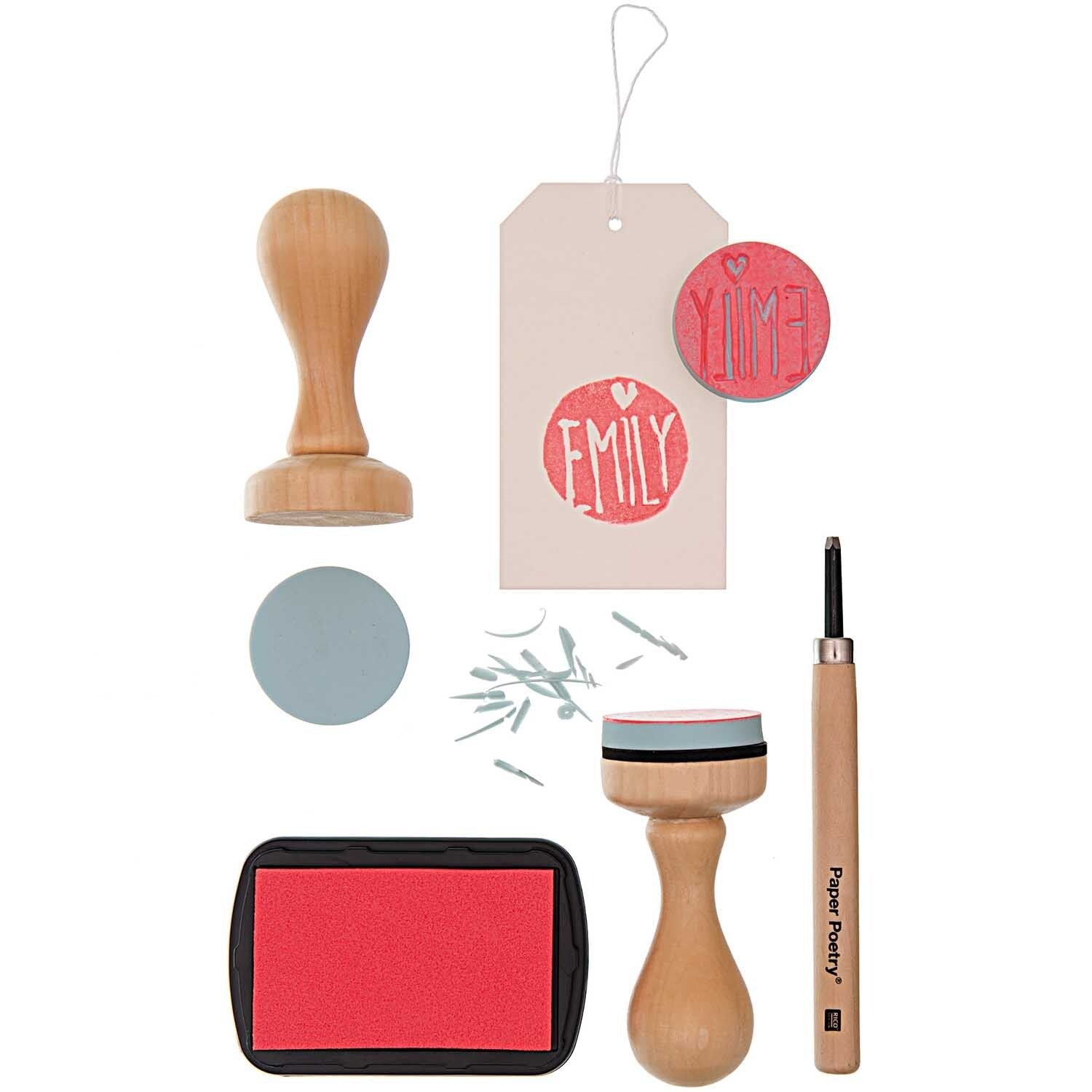 Paper Poetry Stamp Round Rubber for Carving Your Own Stamps | Buy Online from The Home Crafters