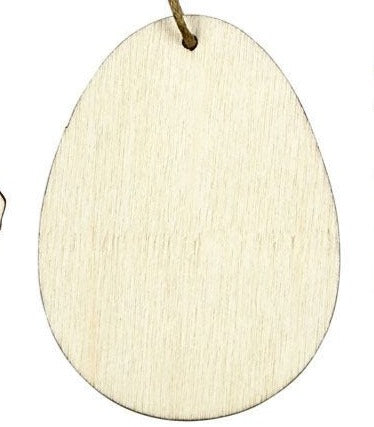 Festive Easter Wooden Hanging Shape - 6cm