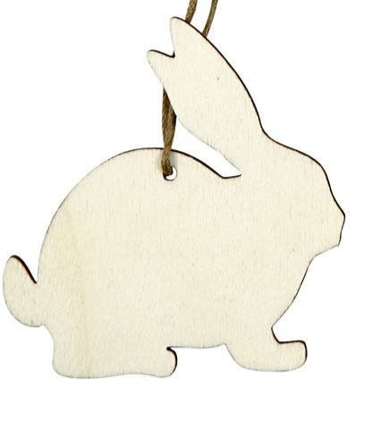 Festive Easter Wooden Hanging Shape - 6cm