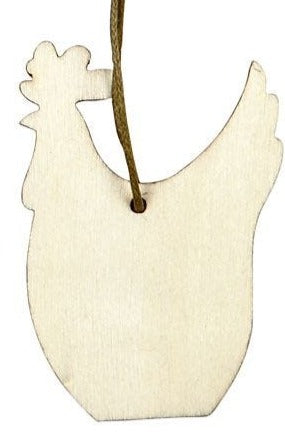 Festive Easter Wooden Hanging Shape - 6cm