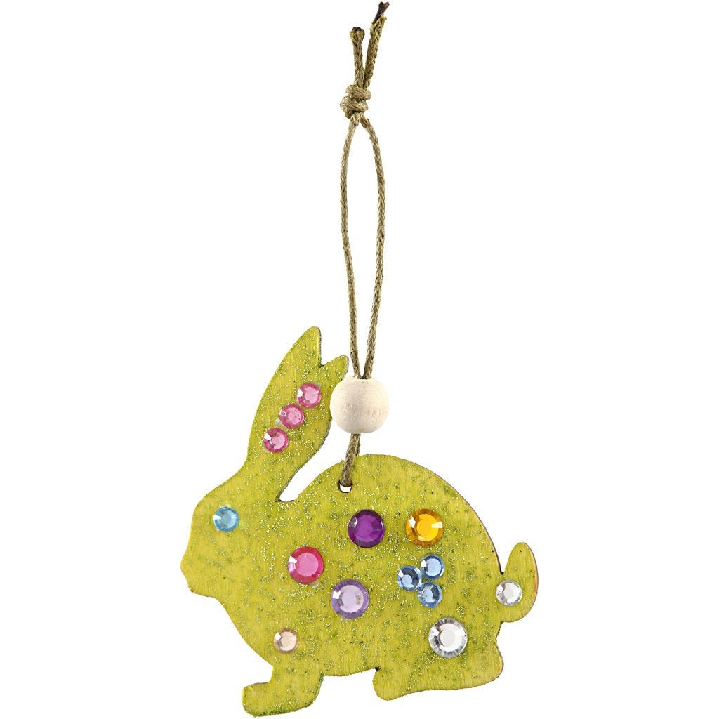 Festive Easter Wooden Hanging Shape - 6cm