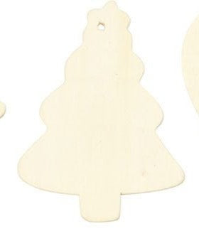 Small Wood Shape - Hanging Christmas Ornament
