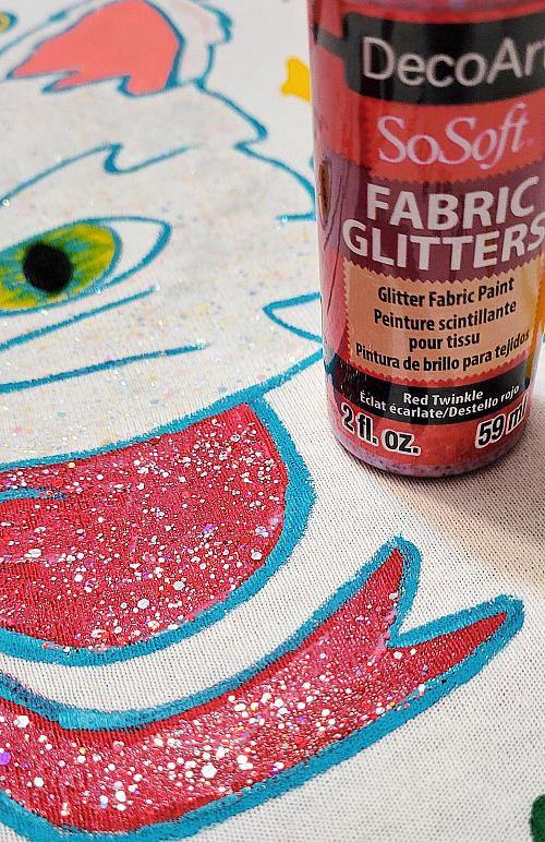 DecoArt SoSoft Acrylic Glitter Fabric Paint - 2oz