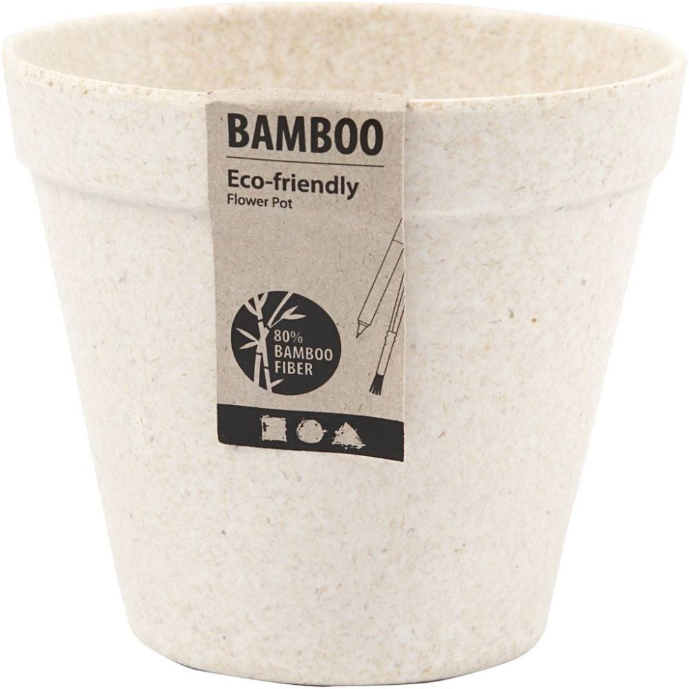 Medium Bamboo Fiber Flower Pot