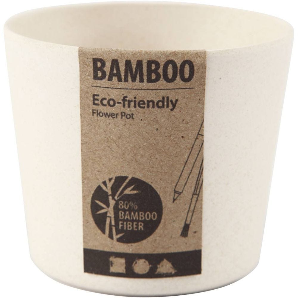 Small Bamboo Fiber Flower Pot | Buy Online from The Home Crafters
