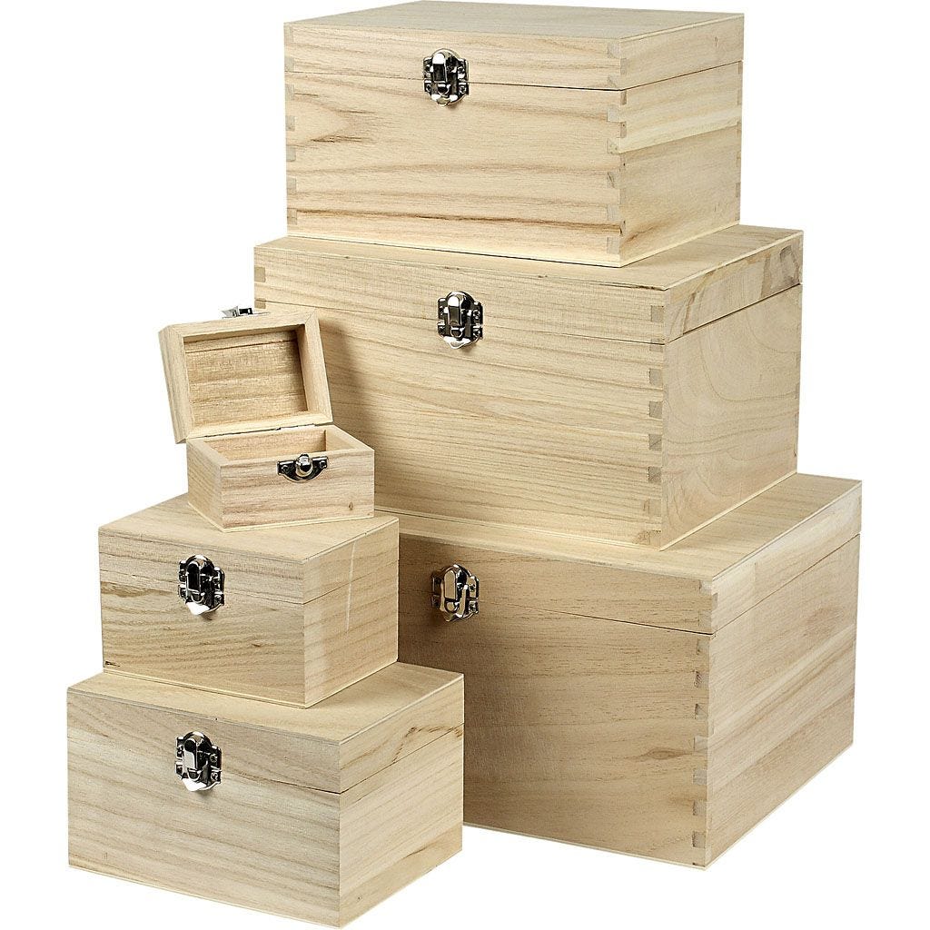 Wooden Keepsake Box with Clasp: various sizes - each | Buy Online from The Home Crafters
