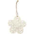 Large Wooden Filigree Hanging Ornament - 10cm