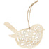 Large Wooden Filigree Hanging Ornament - 10cm