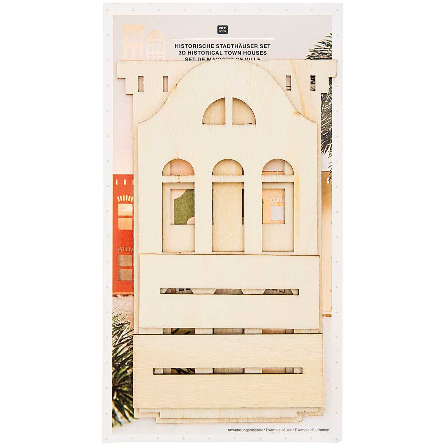 Christmas Woodcraft Decoration Set - Historical Houses | Buy Online from The Home Crafters