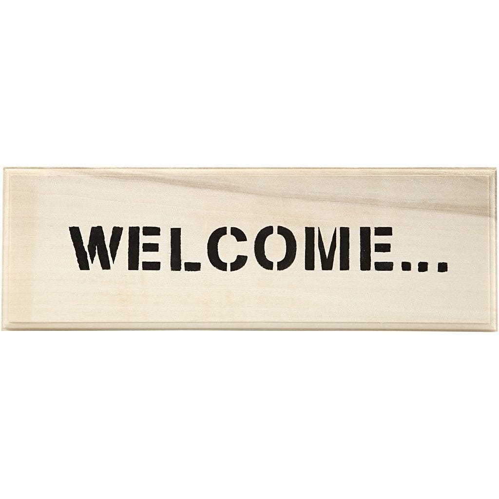 Light Wood Sign Blank - 30cm x 10cm | Buy Online from The Home Crafters