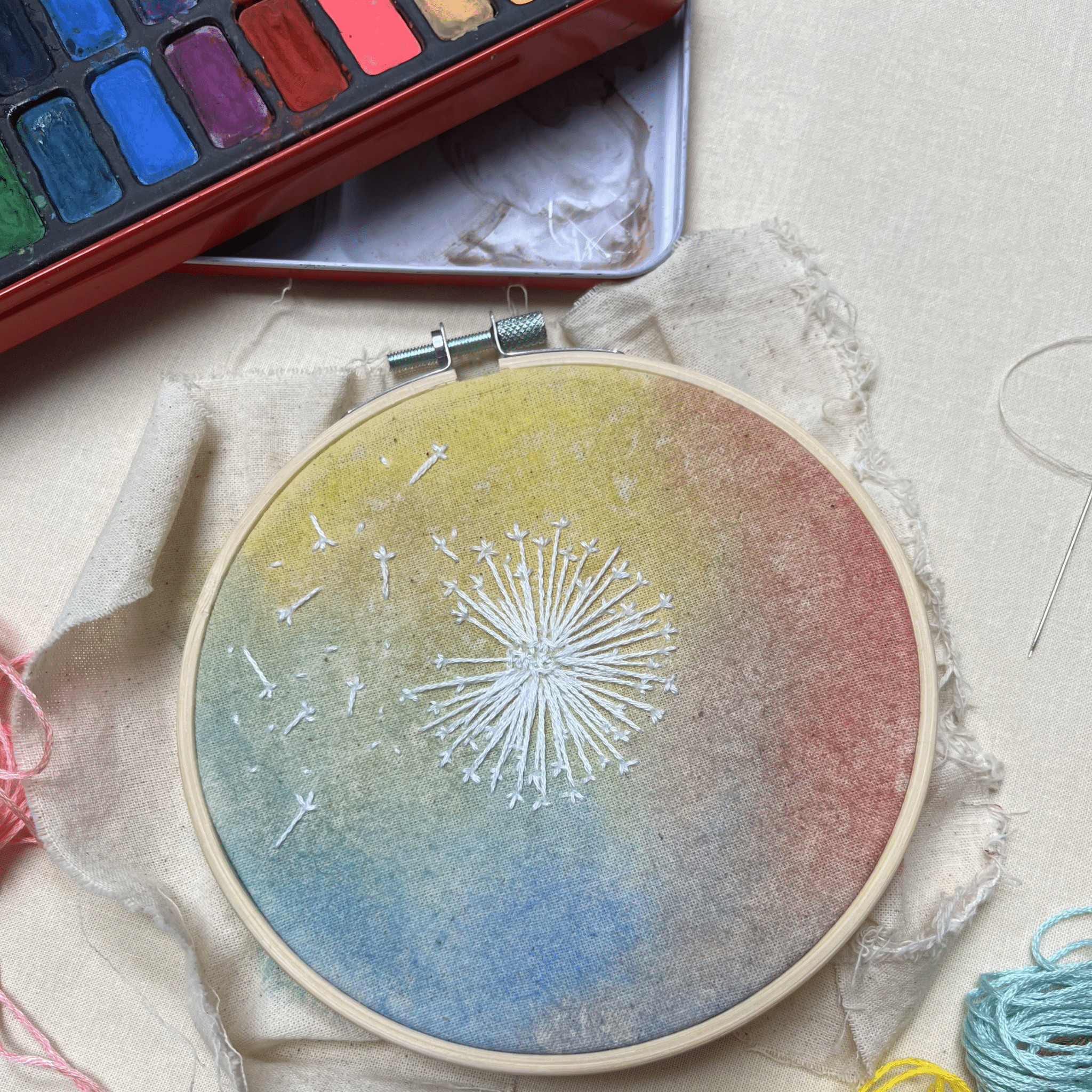 Art for Adults: Watercolour Embroidery - Thursday 25th June 10am | Buy Online from The Home Crafters