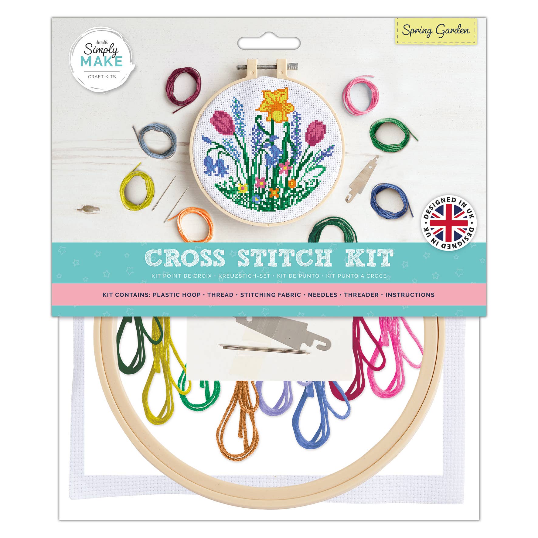 Simply Make Cross Stitch Kit - Spring Garden | Buy Online from The Home Crafters