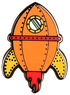 Wallace & Gromit Rocket Pin Badge