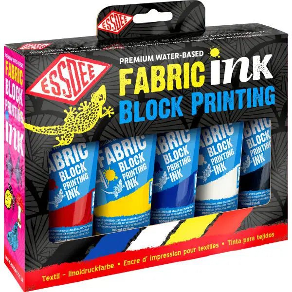 Assorted Fabric Block Printing Ink Set - 5pk | Buy Online from The Home Crafters
