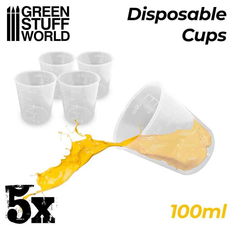 Green Stuff World: Disposable Measuring Cups 100ml - 5pc | Buy Online from The Home Crafters
