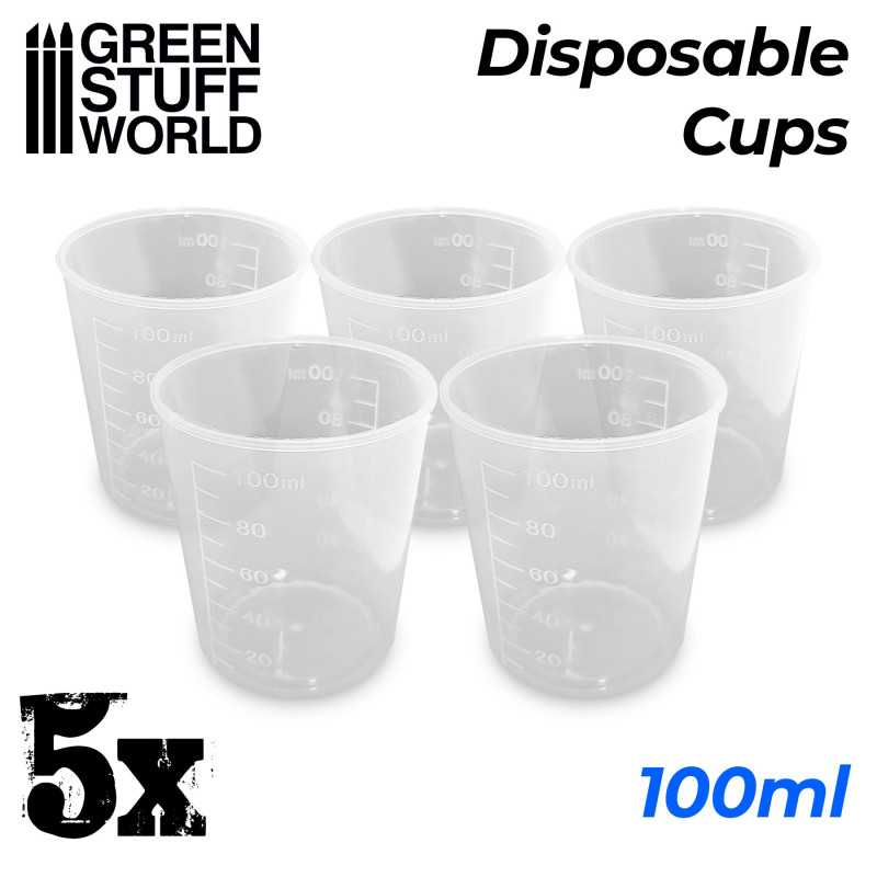 Green Stuff World: Disposable Measuring Cups 100ml - 5pc | Buy Online from The Home Crafters