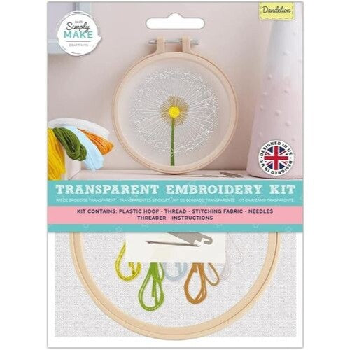 Simply Make Transparent Embroidery Kit - Dandelion