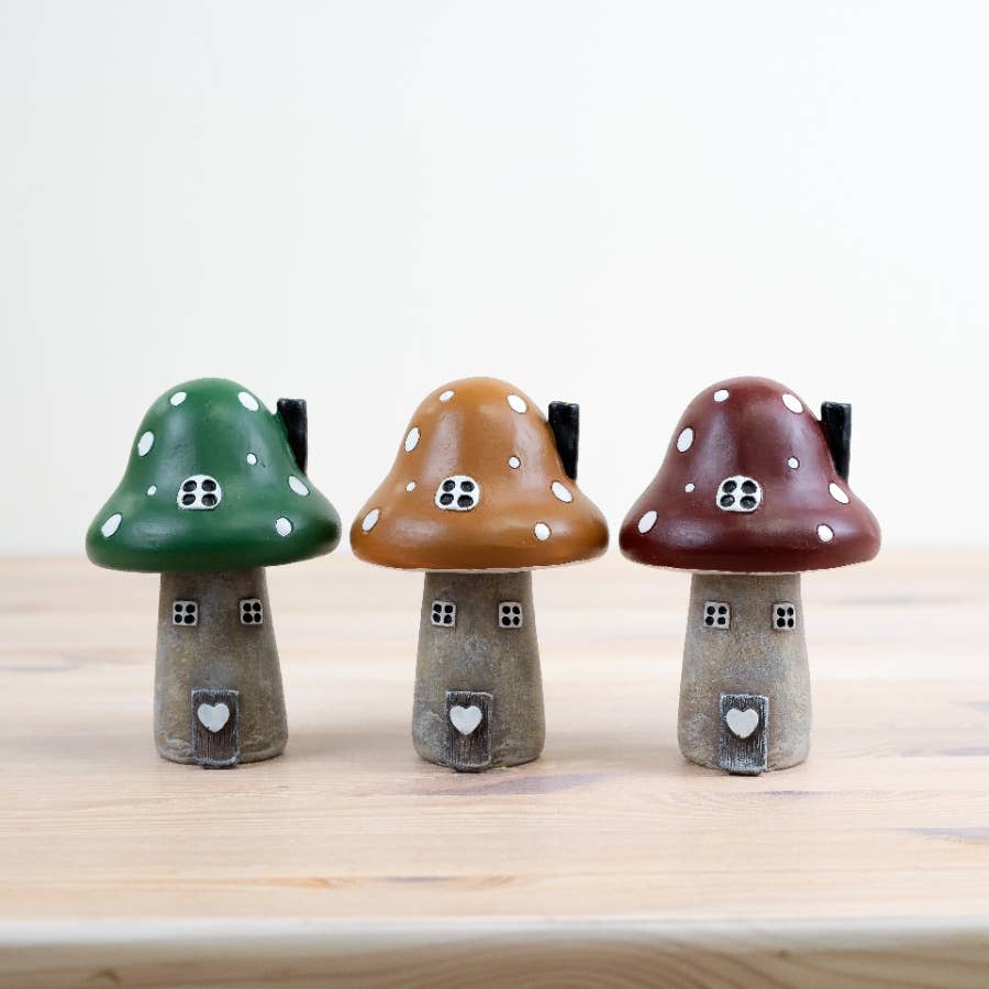 Brown Mushroom House Ornament – 10cm