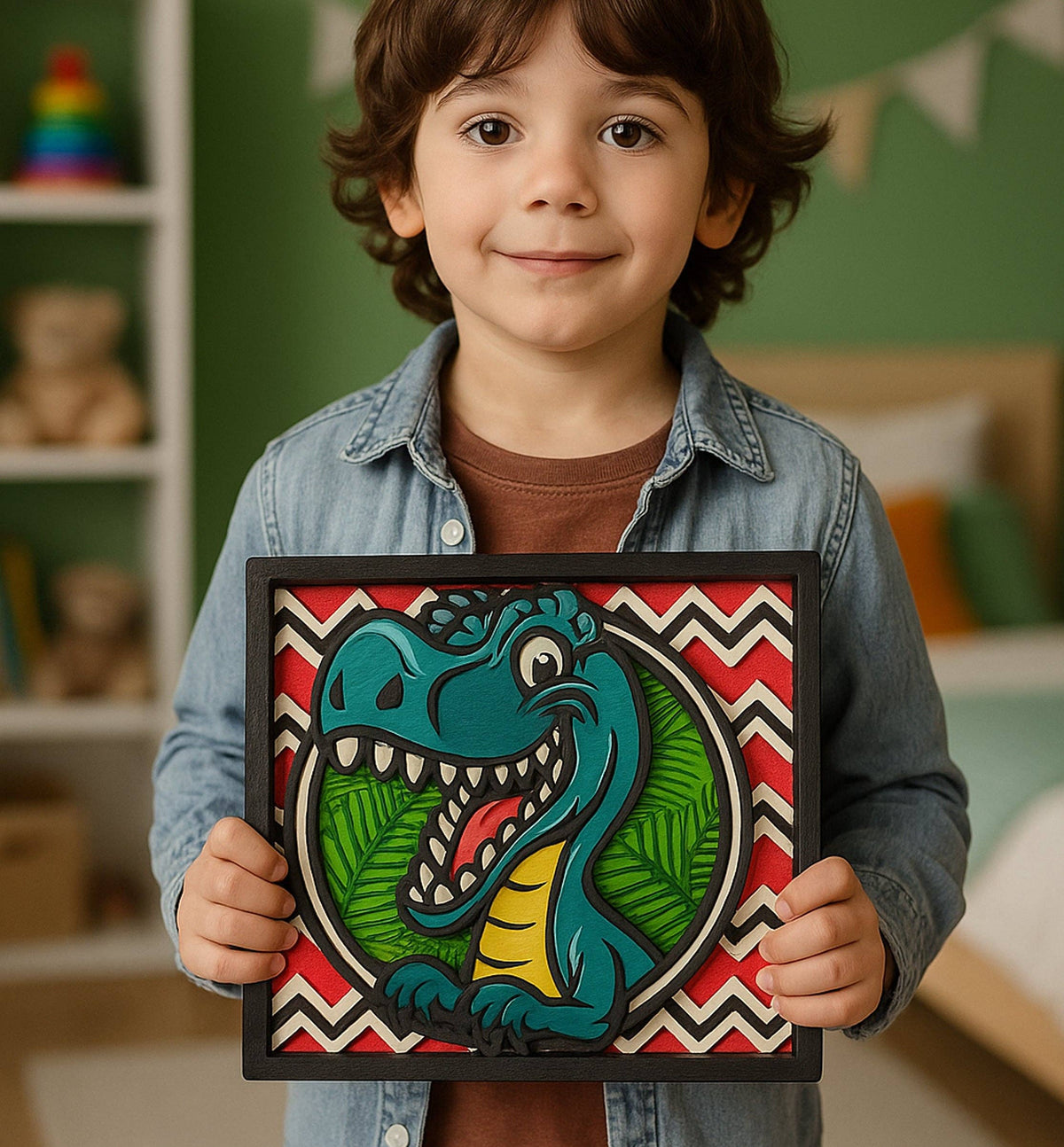 Wooden Dinosaur Art Craft Kit