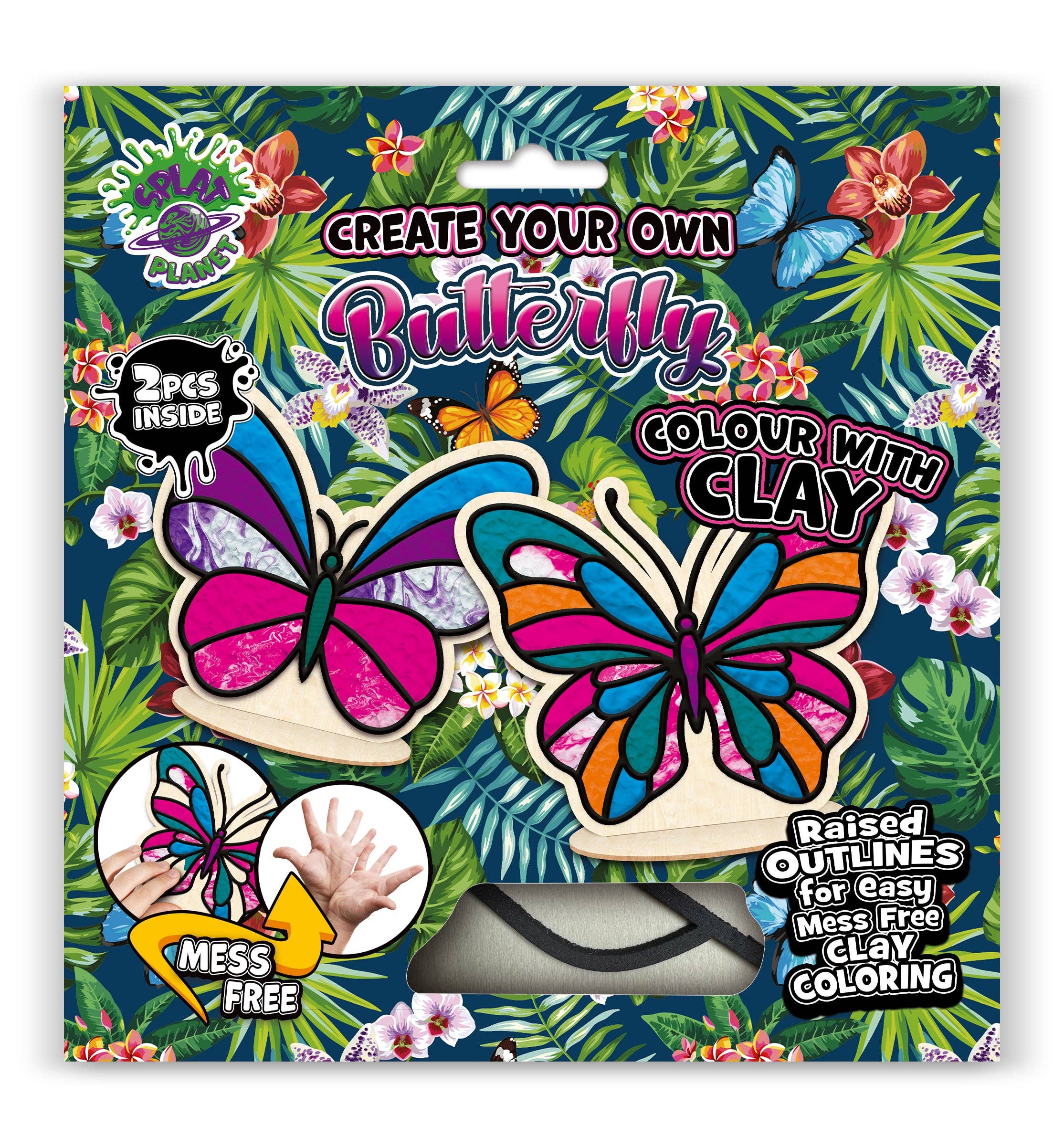 Butterfly Clay Colouring Kit