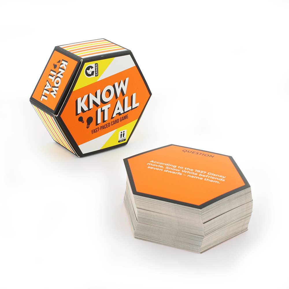 Hexagon Pocket Card Game - Know It All | Buy Online from The Home Crafters