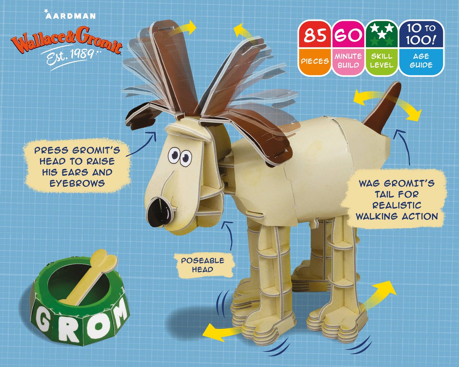 Build Your Own Wallace & Gromit, Gromit - Craft Kit | Buy Online from The Home Crafters