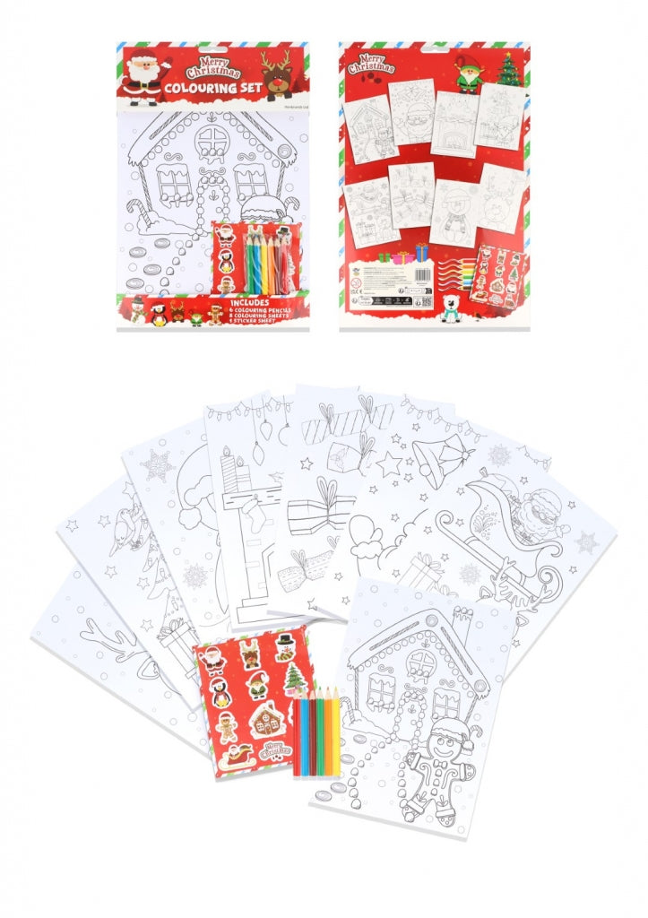 Christmas Colouring Set with Stickers