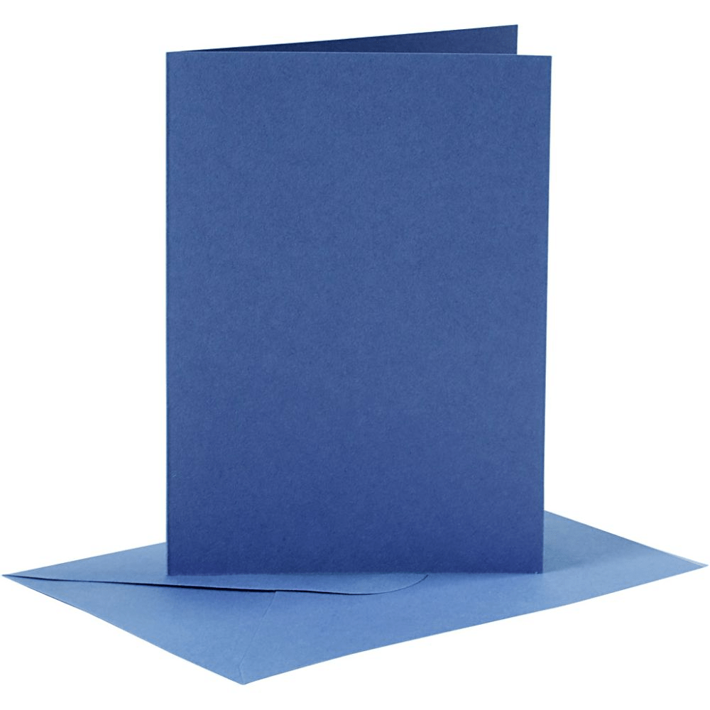 Coloured Blank Cards with Envelopes: 10.5x15 cm - 6pk | Buy Online from The Home Crafters