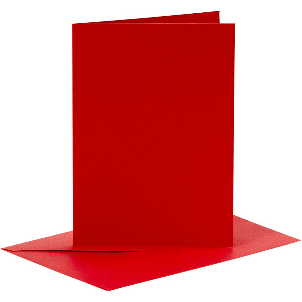 Coloured Blank Cards with Envelopes: 10.5x15 cm - 6pk | Buy Online from The Home Crafters