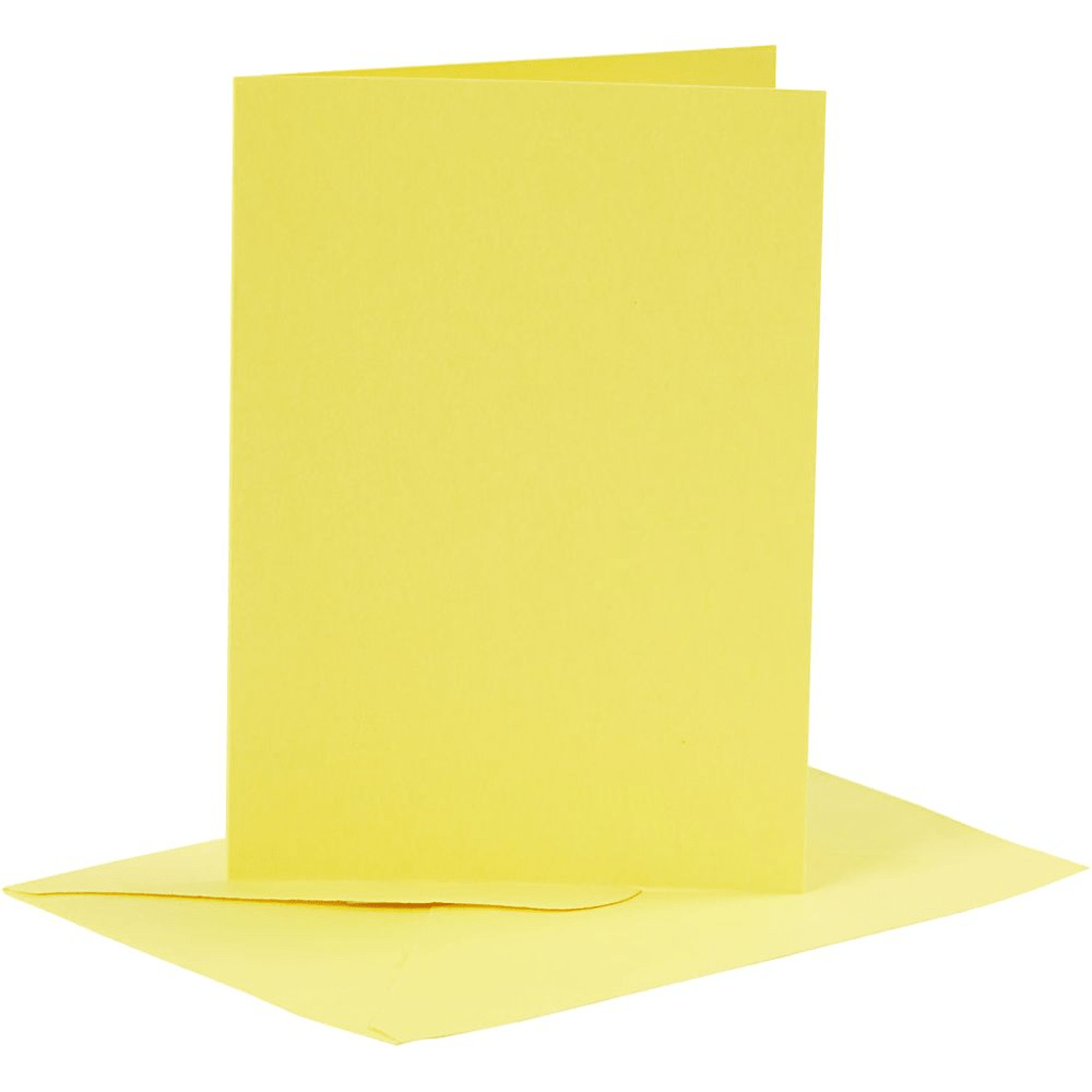 Coloured Blank Cards with Envelopes: 10.5x15 cm - 6pk | Buy Online from The Home Crafters