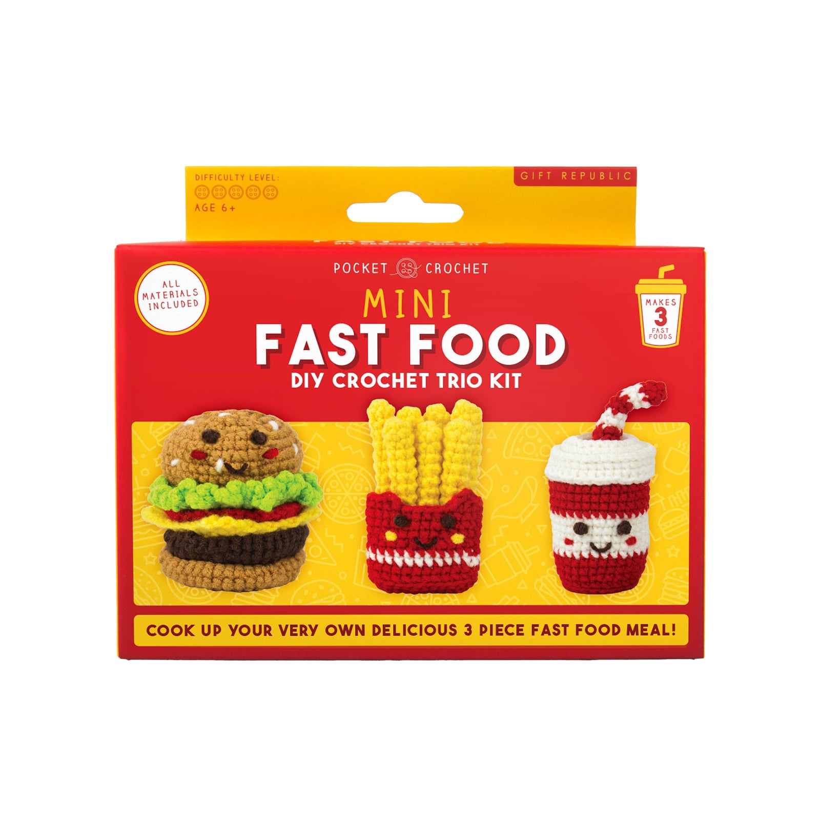 Pocket Crochet Craft Kits – Mini Fast Food