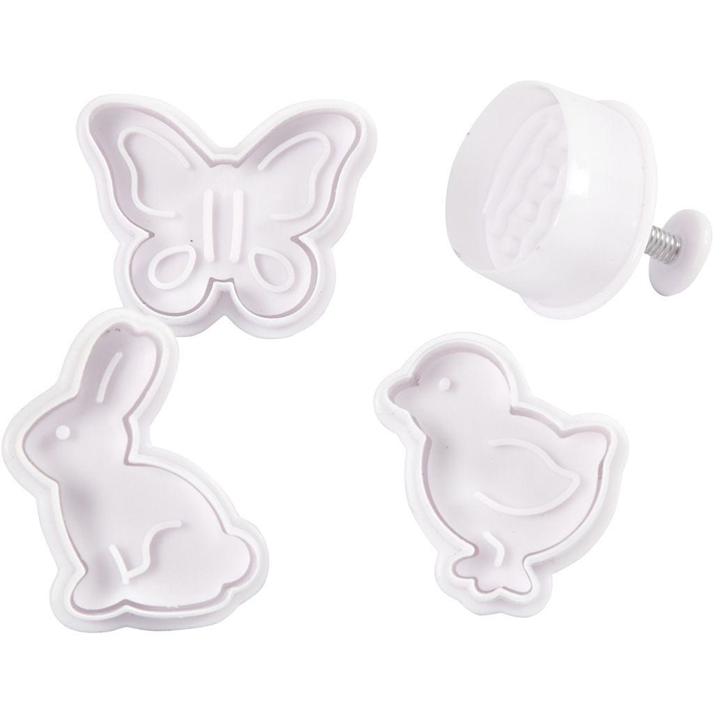 Easter Shapes Embossing Cookie or Clay Cutters