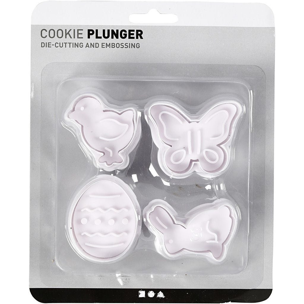 Easter Shapes Embossing Cookie or Clay Cutters