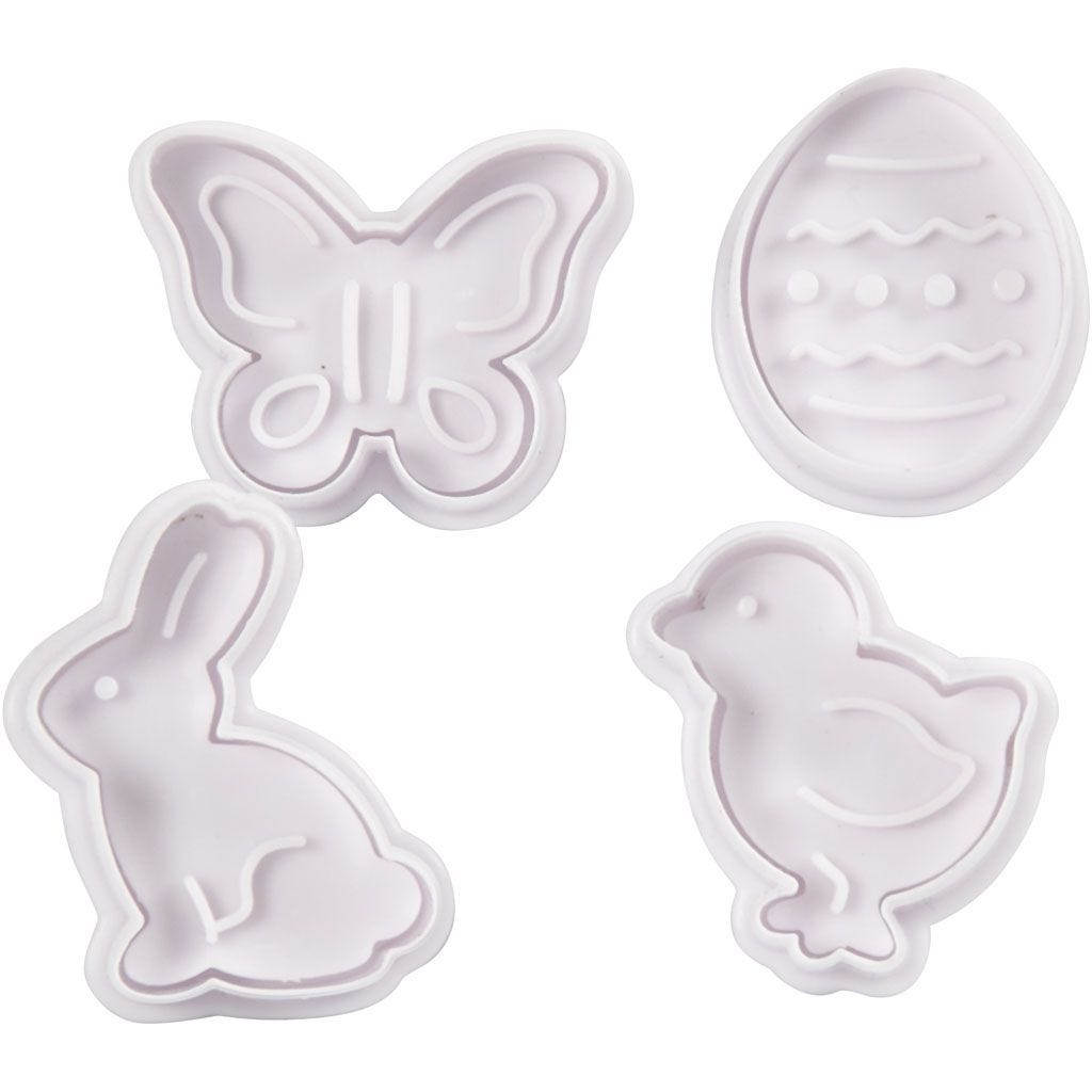 Easter Shapes Embossing Cookie or Clay Cutters