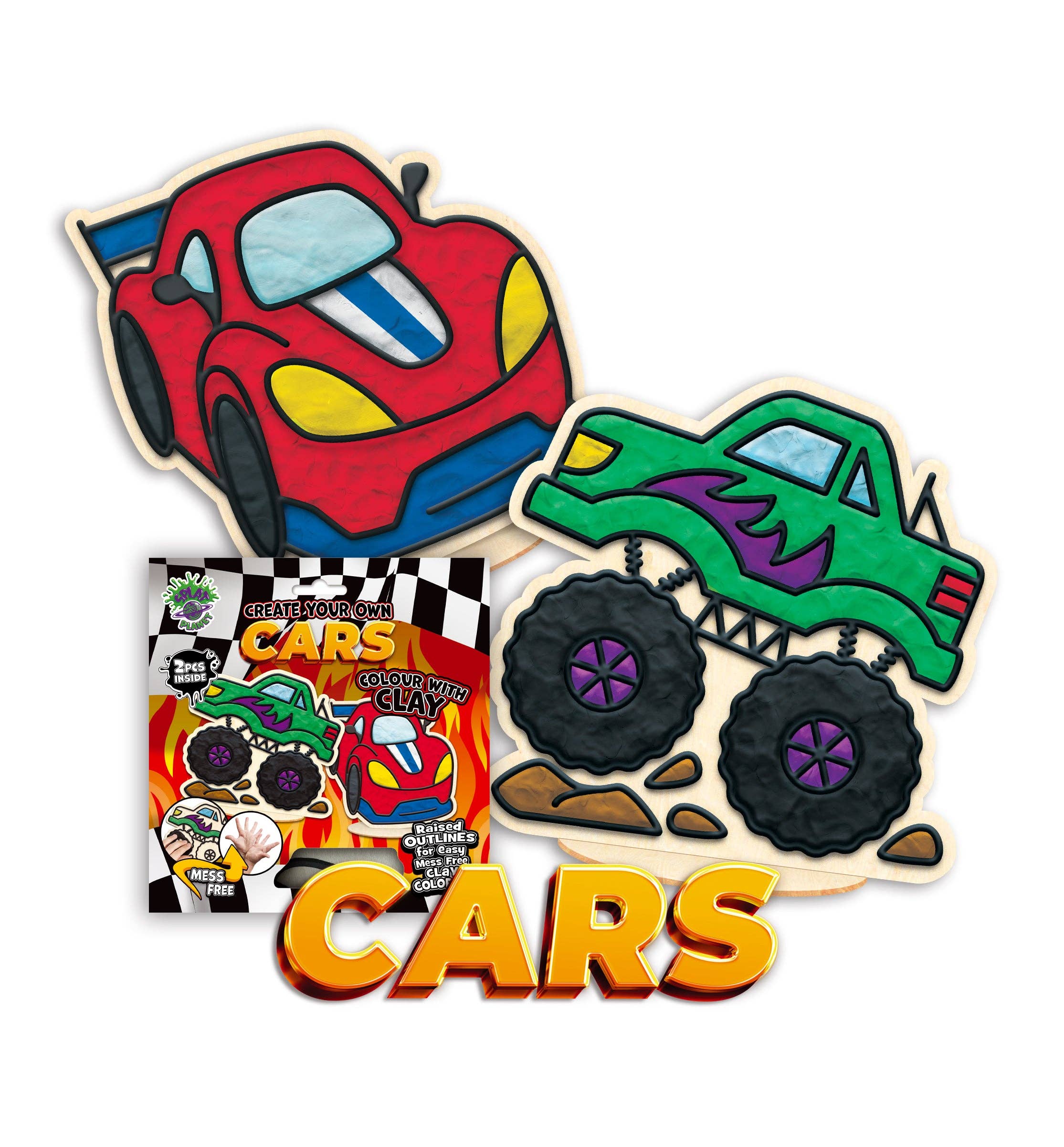 Cars Clay Colouring Kit