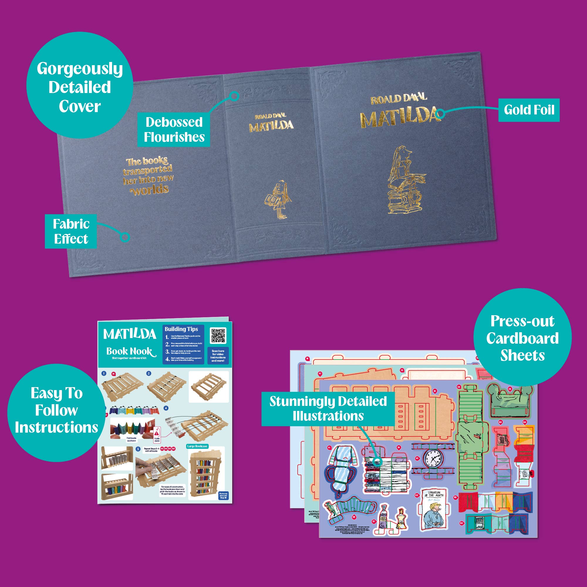 Build Your Own, Roald Dahl 'Matilda' Book Nook | Buy Online from The Home Crafters