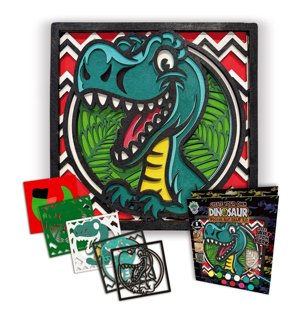 Wooden Dinosaur Art Craft Kit