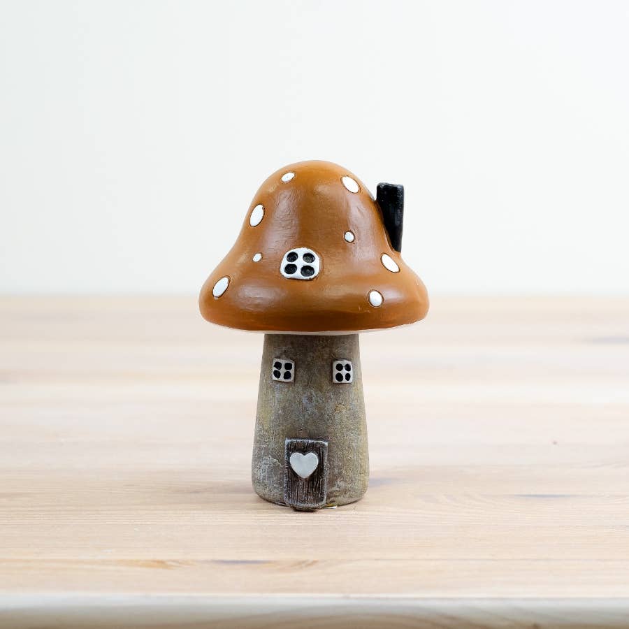 Brown Mushroom House Ornament – 10cm