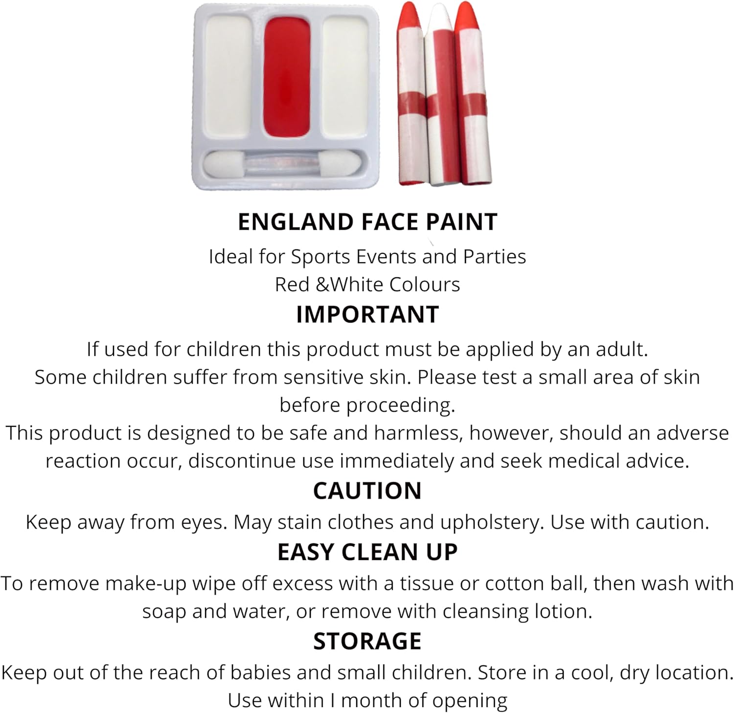 England Make Up Face Paint Kit | Buy Online from The Home Crafters