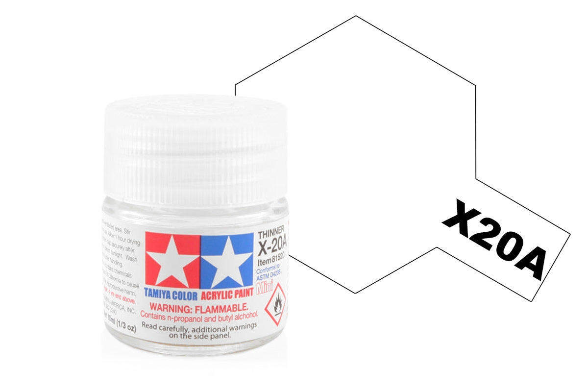 Tamiya Acrylic Mini X-20A Thinner - 10ml