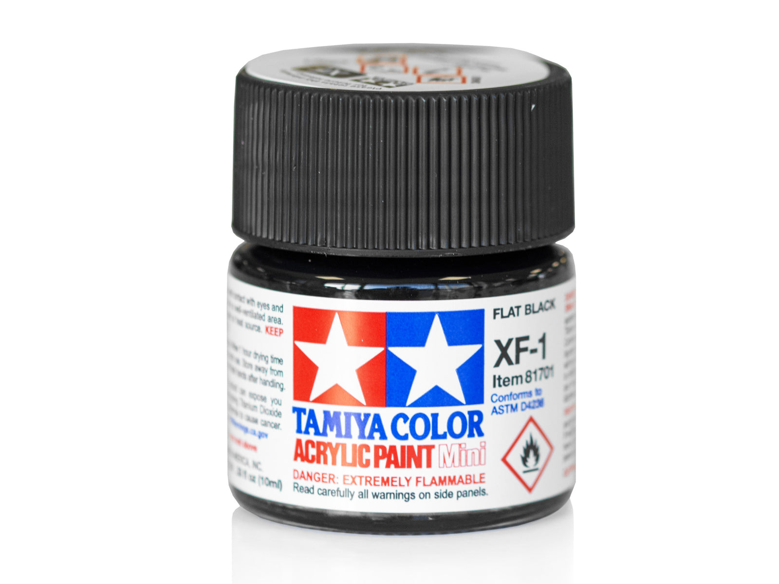 Tamiya Acrylic Mini XF-1 Flat Black - 10ml