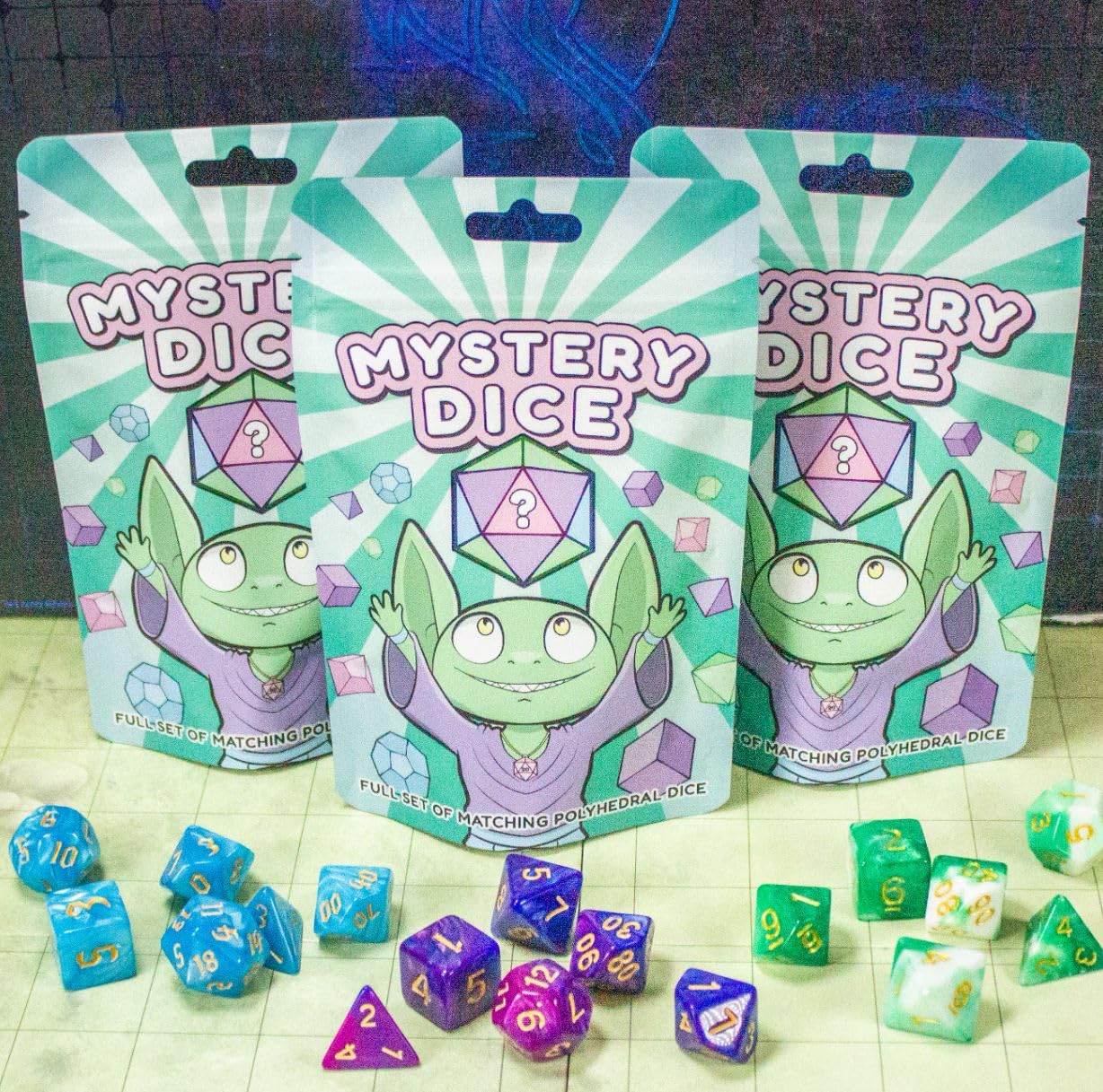 Mystery Dice Goblin dnd Dice - 7pc Mystery Bag | Buy Online from The Home Crafters