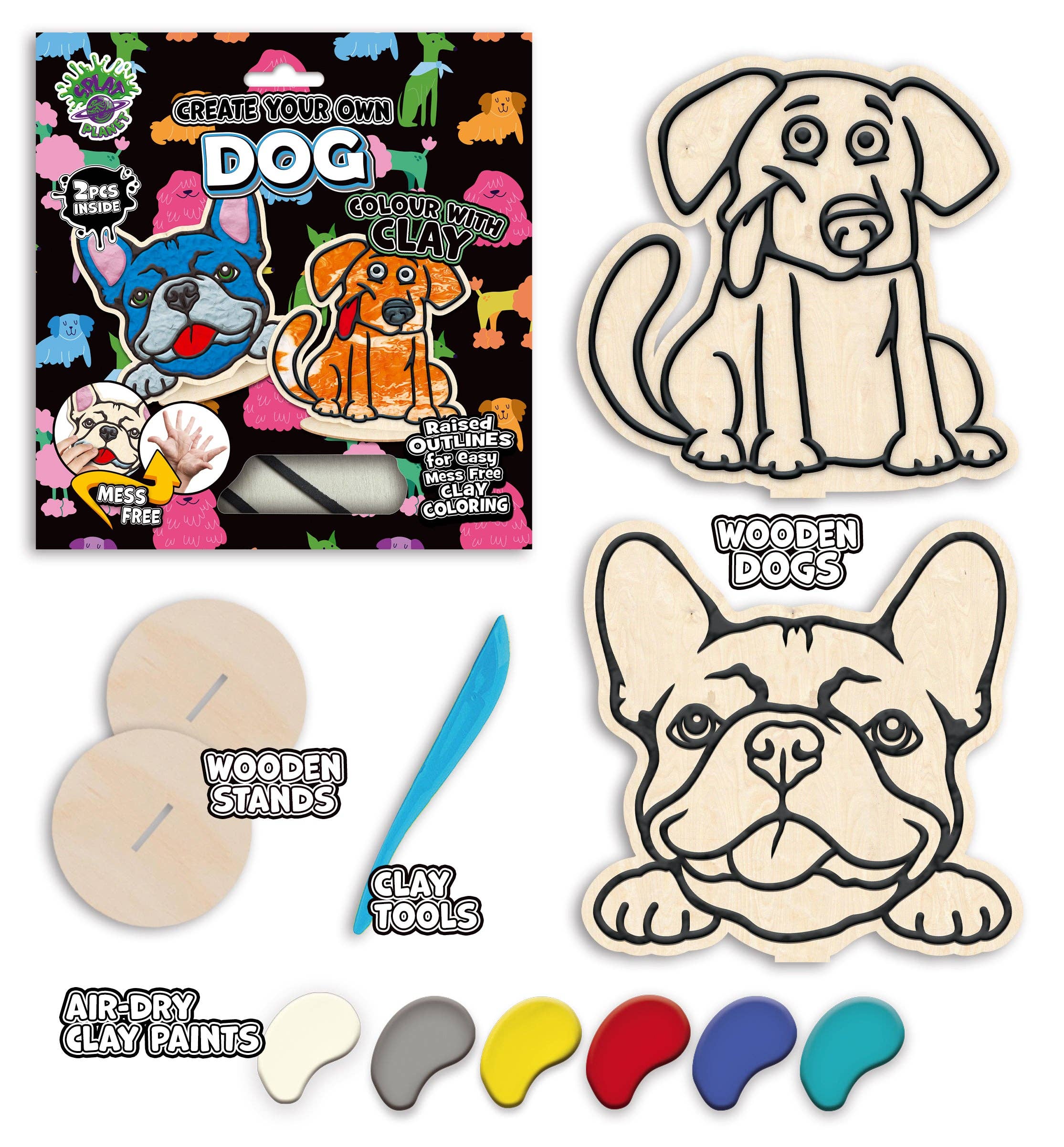 Dog Clay Colouring Kit