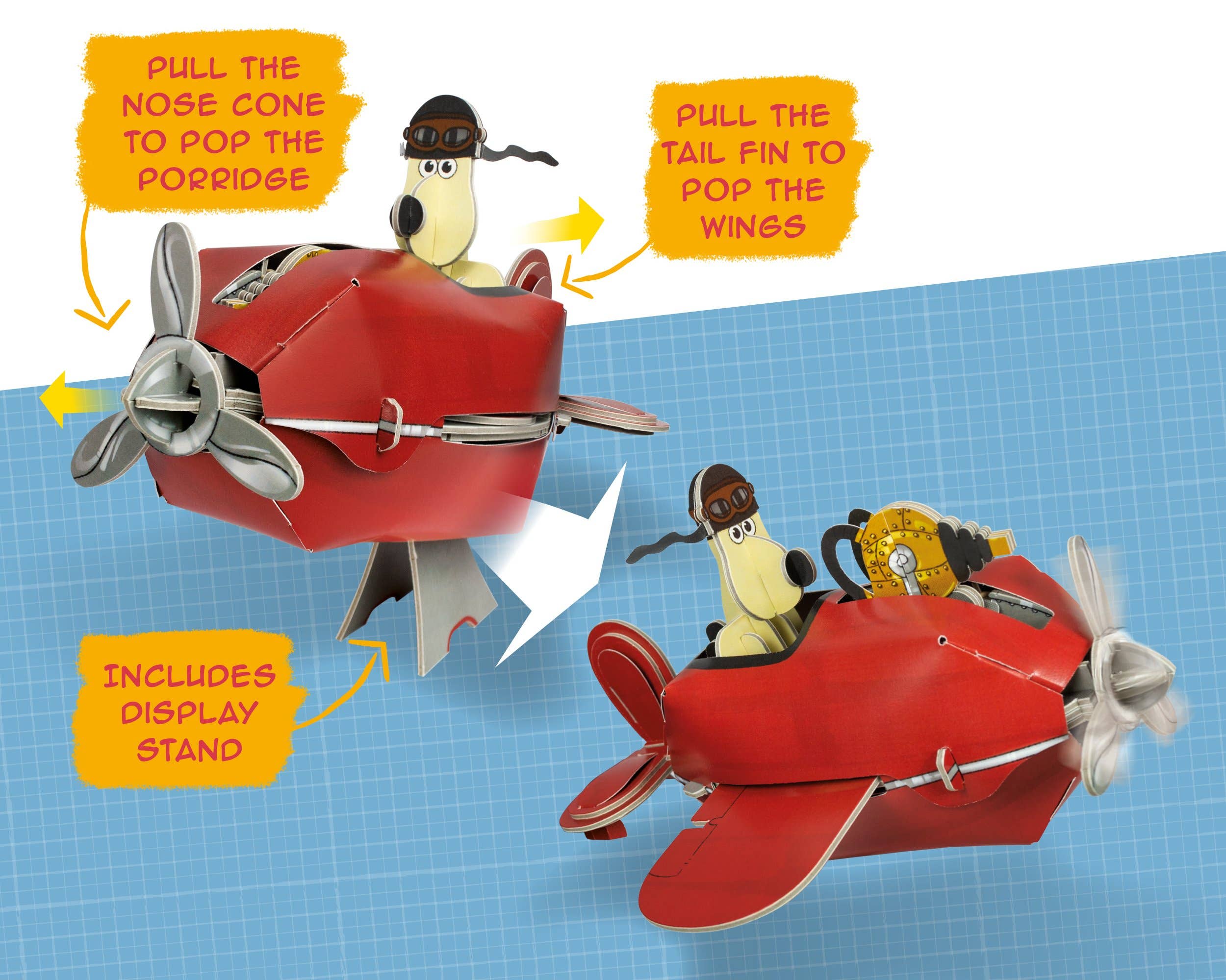 Build Your Own Wallace & Gromit Sidecar Plane - Eco - Friendly Kit | Buy Online from The Home Crafters