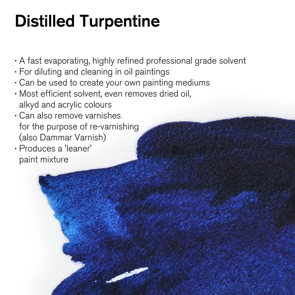 Winsor & Newton Distilled Turpentine - 75ml | Buy Online from The Home Crafters