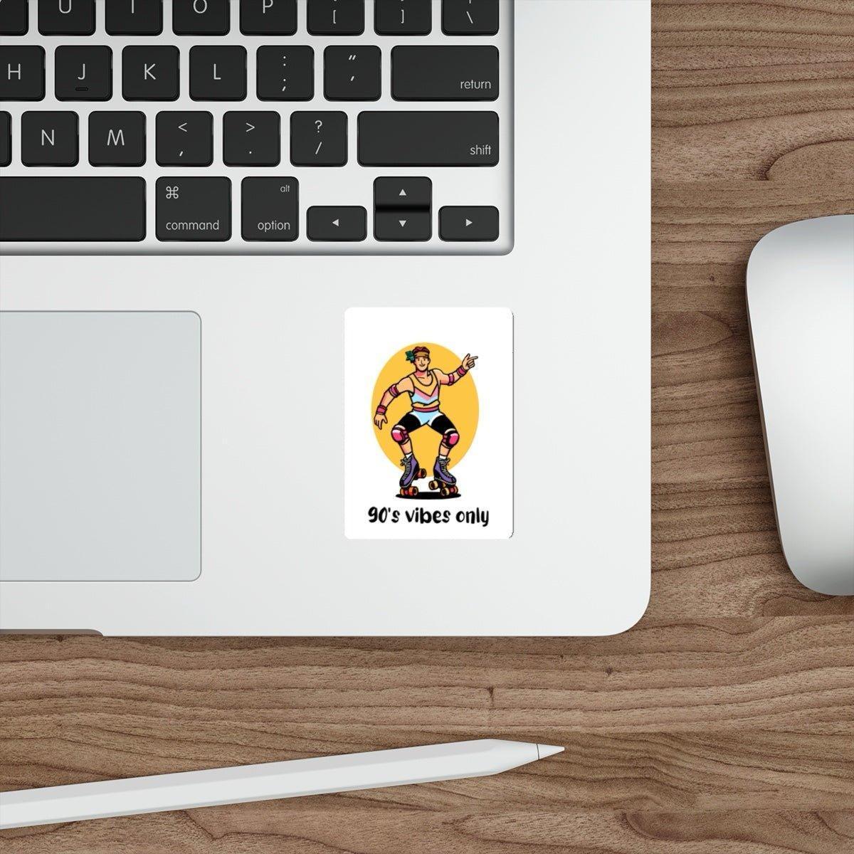90s Vibes Only – Retro Roller Skater Sticker | Buy Online from The Home Crafters