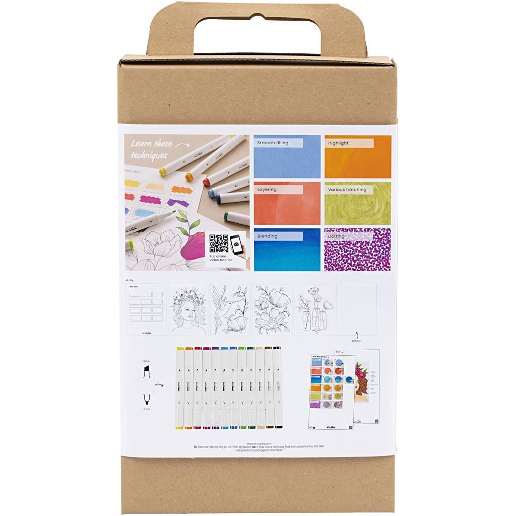 Starter Craft Kit: Drawing & Colouring with Alcohol Art Markers