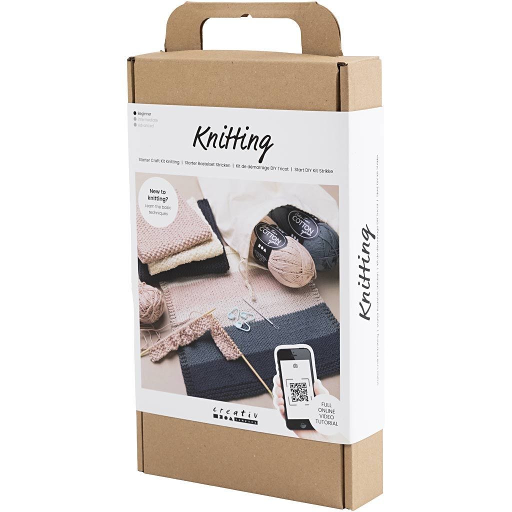 Starter Craft Kit: Knitting Cotton Washcloths