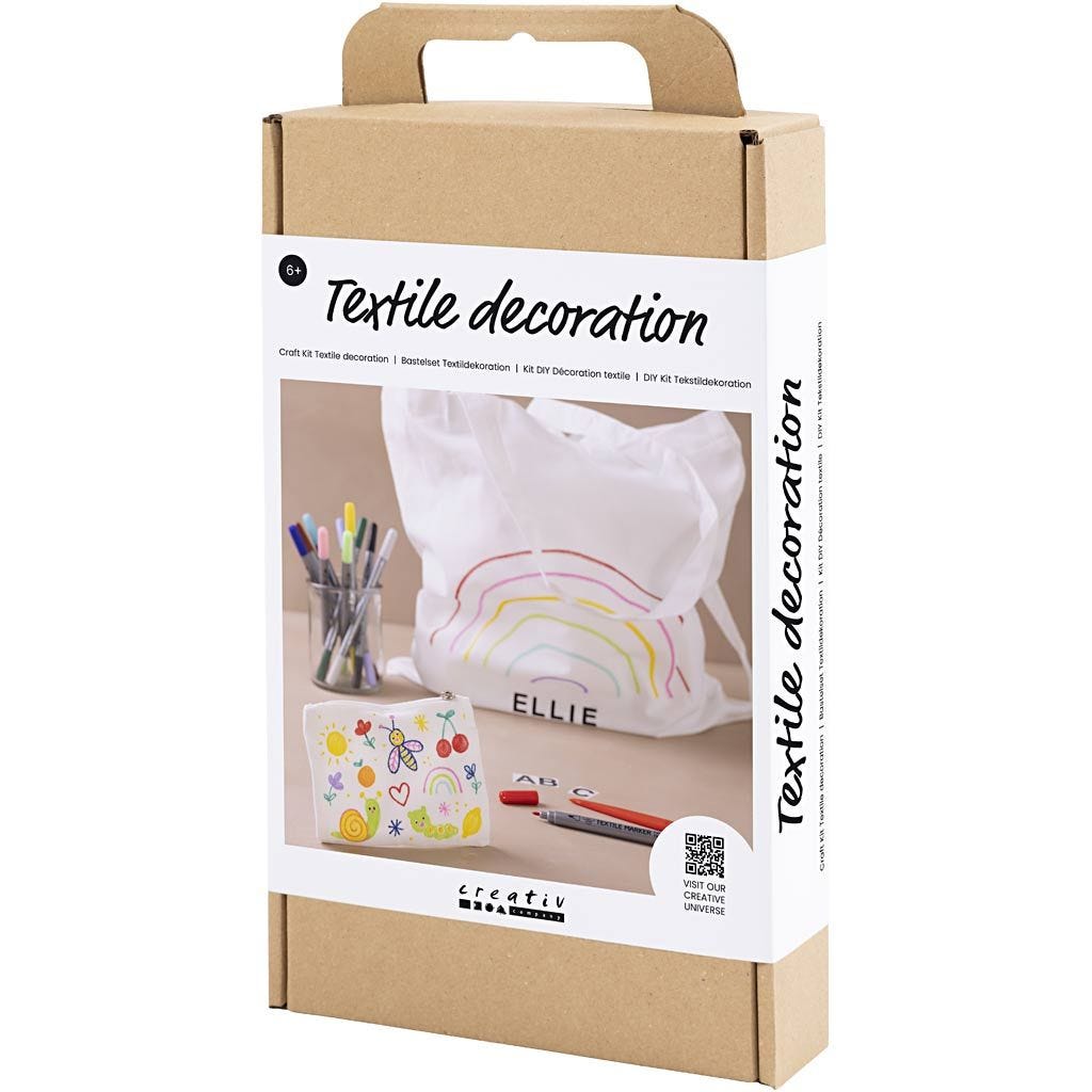 Textile Decoration Craft Kit: Bag & Pencil Case